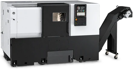 Used CNC lathe with chip conveyor