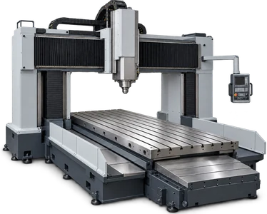 Used CNC bridge mill with a large T-slot table