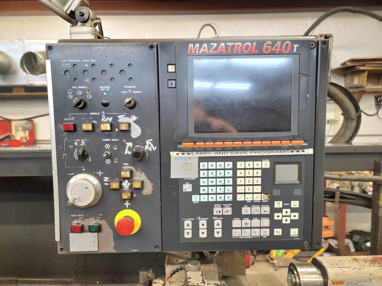 Mazak M5 CNC Lathe 2007 Steady Rests Mazatrol 640T Control 7 15 mazak-m5-cnc-lathe-2007-steady-rests-mazatrol-640t-control-7-15