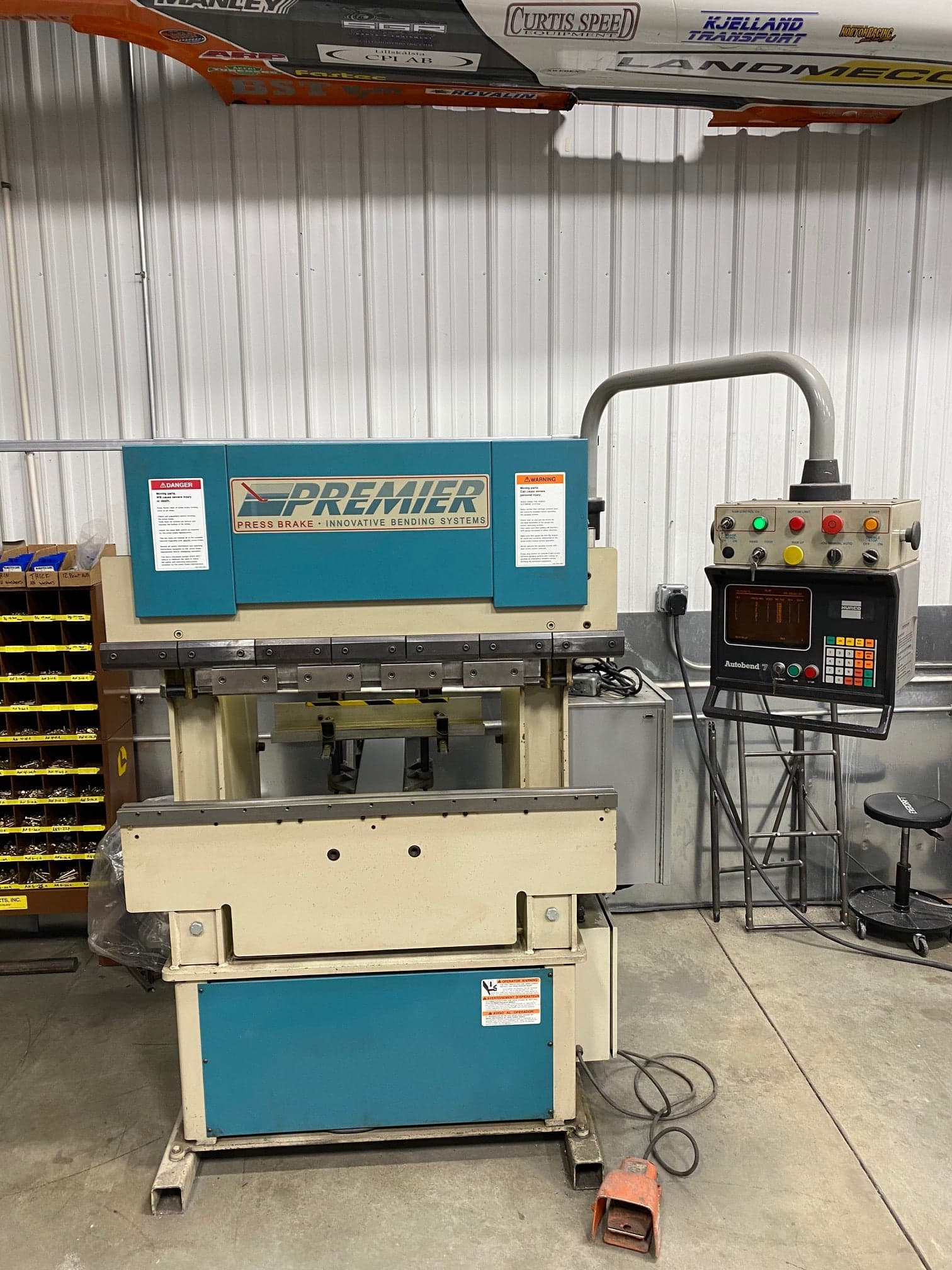 25 Ton X 4' Premier CNC Press Brake, 1999- Hurco Autobend 7 control ...