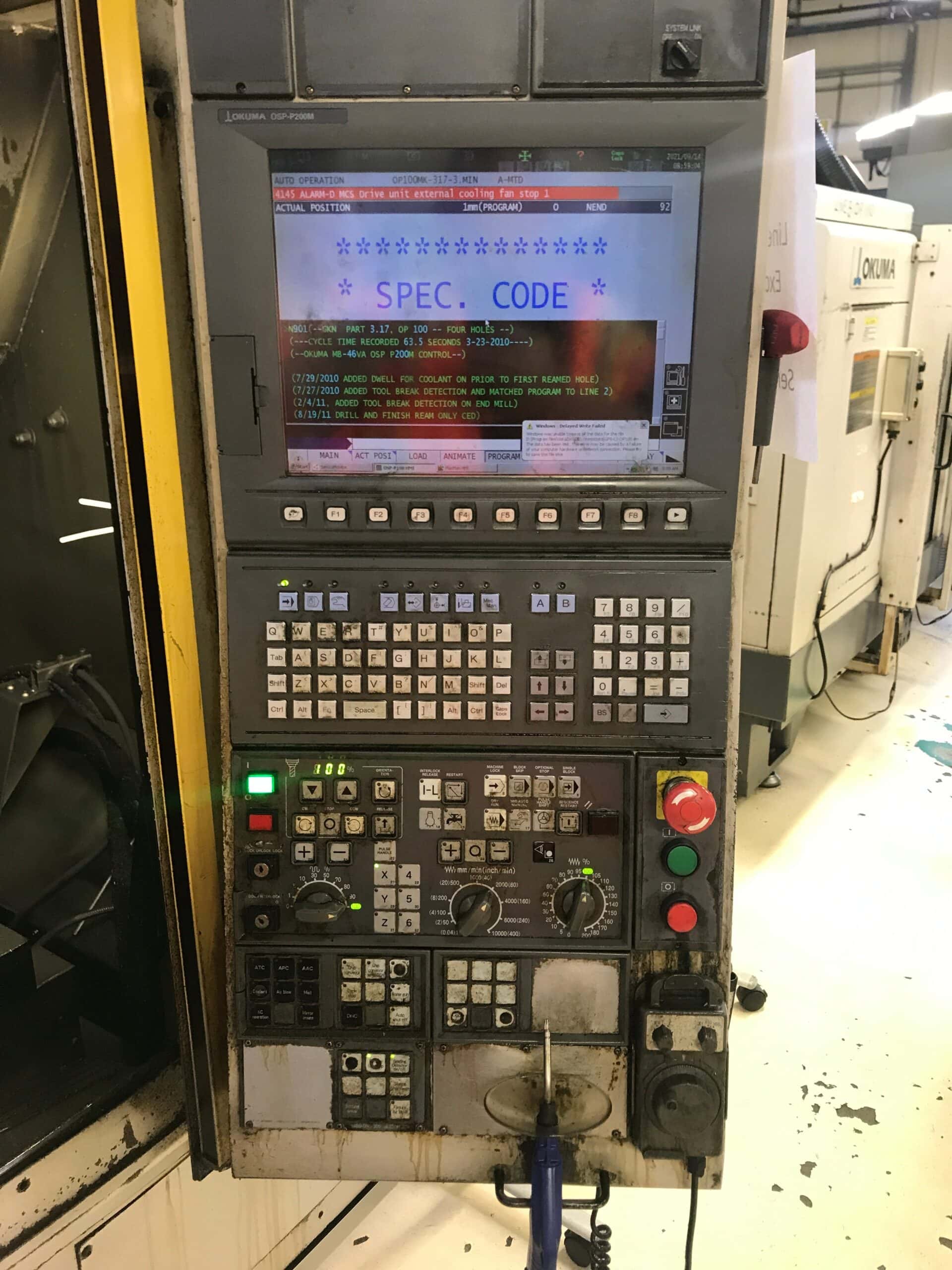 Okuma MB-46VA VMC, 2010 - OSP-P200M Control - Revelation Machinery