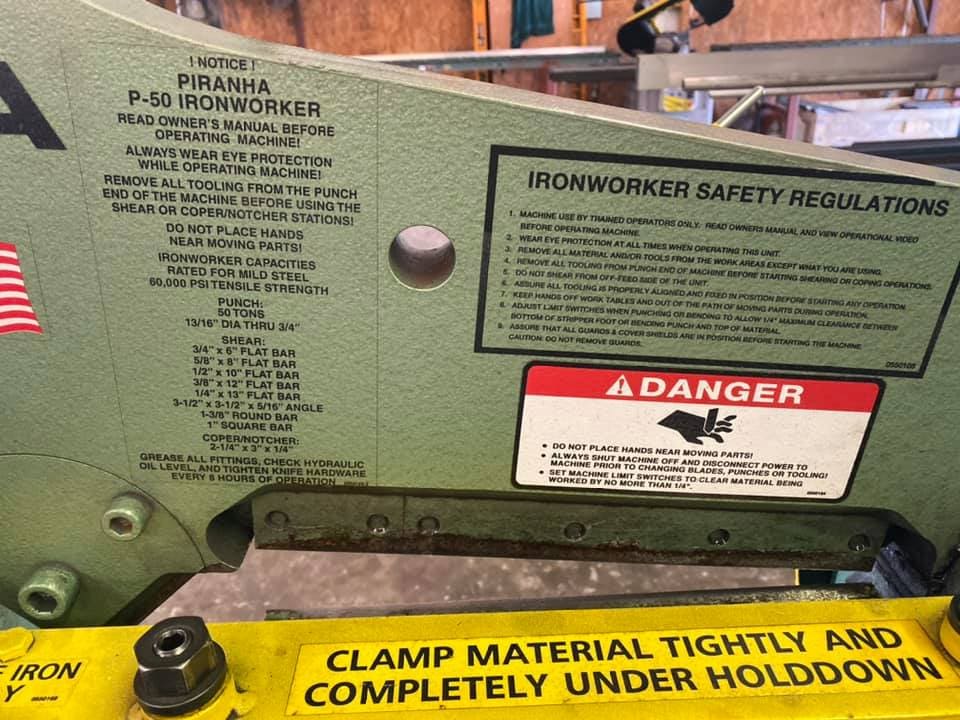 50 Ton Piranha P-50 Ironworker, 2018 - Tooling Included - Image 7
