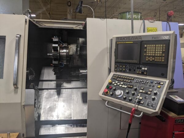 Takisawa TMM-200 Multi Axis CNC Lathe, 2004 - Sub Spindle, Chip Conveyor