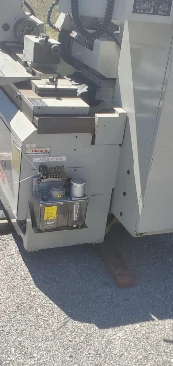 Okamoto OGM 8-20U OD/ID Cylindrical Grinder, 1999- Coolant Tray, Mist Collector - Image 5