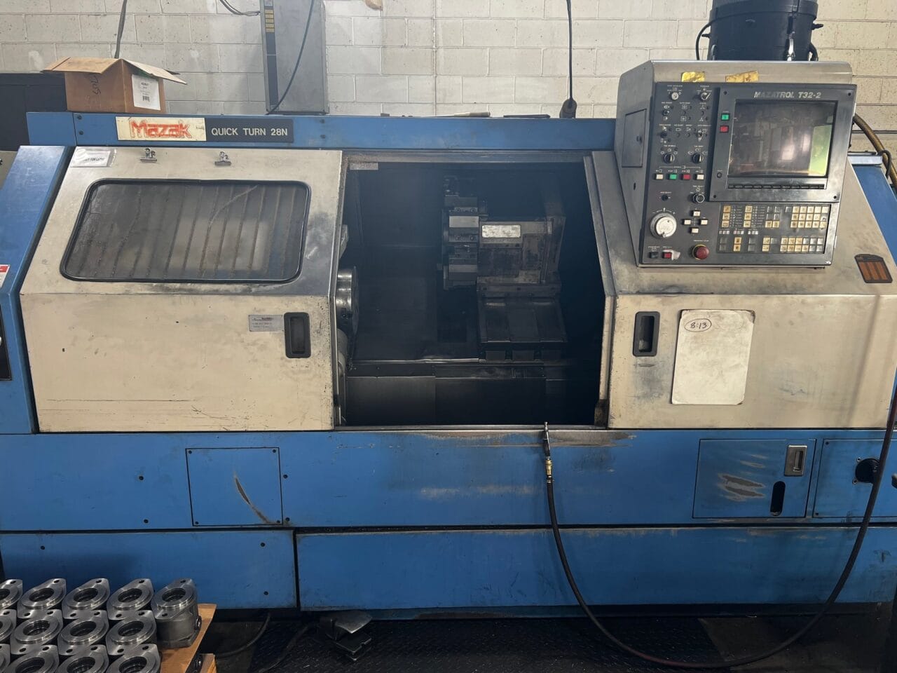 Mazak QT28 CNC Lathe, 1989 - Tailstock, Chip Conveyor - Revelation ...