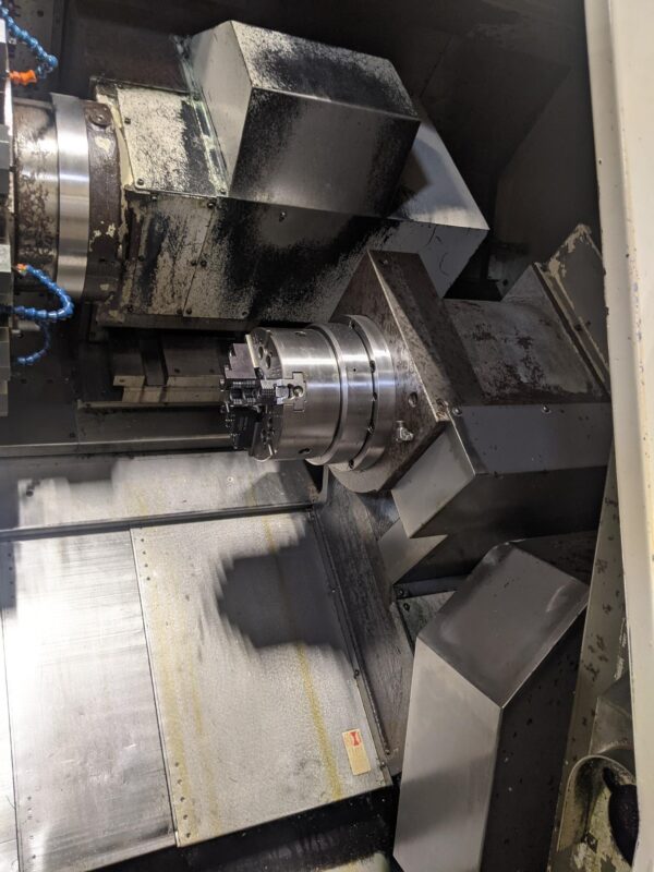 Takisawa TMM-200 Multi Axis CNC Lathe, 2004 - Sub Spindle, Chip Conveyor - Image 4