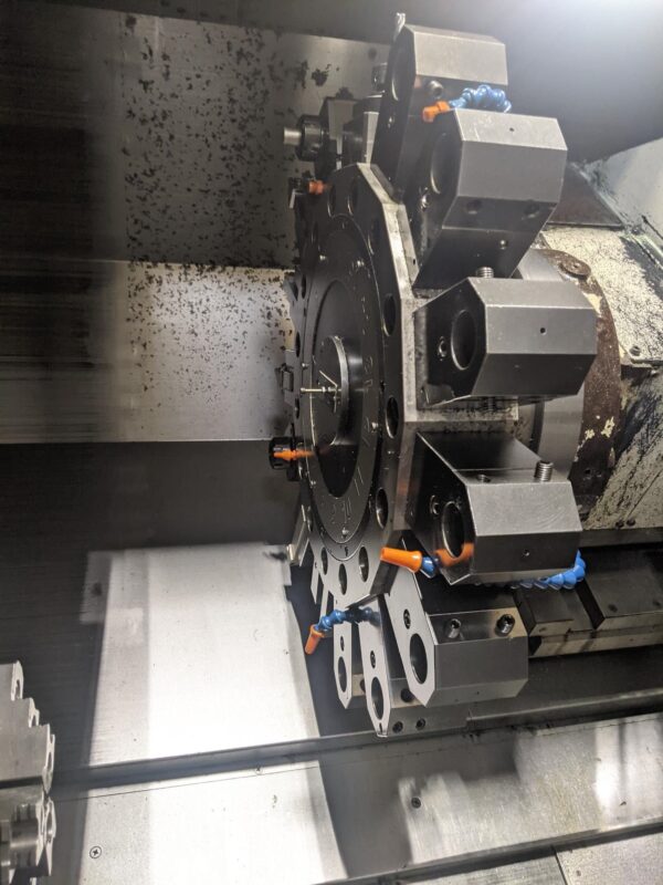 Takisawa TMM-200 Multi Axis CNC Lathe, 2004 - Sub Spindle, Chip Conveyor - Image 3