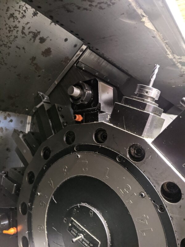 Takisawa TMM-200 Multi Axis CNC Lathe, 2004 - Sub Spindle, Chip Conveyor - Image 5