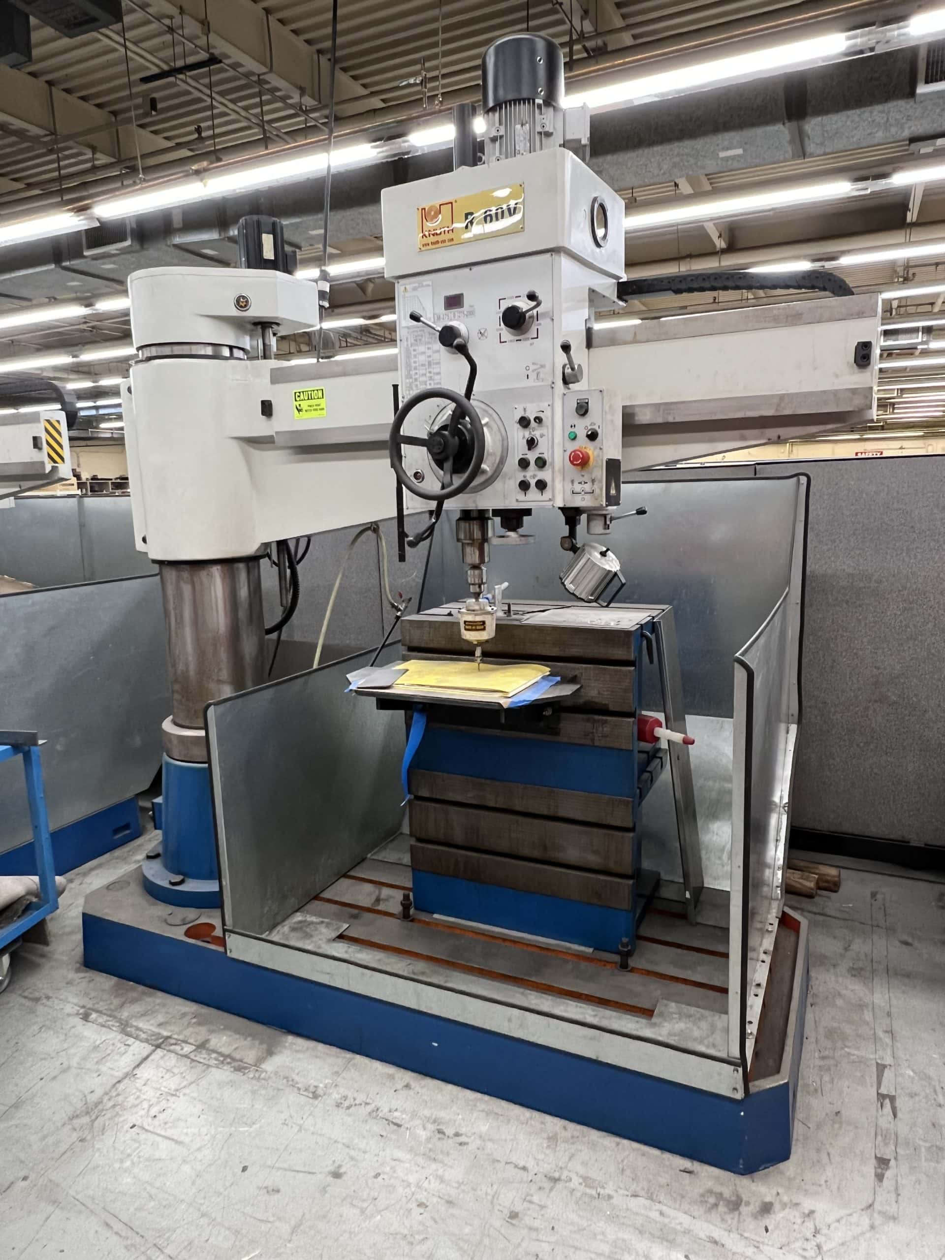 12" Knuth R60V Radial Drill, 2014 Tooling Available Revelation