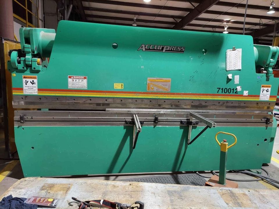 100 Ton X 12’ Accurpress 710012 Cnc Press Brake2009, Ets Control