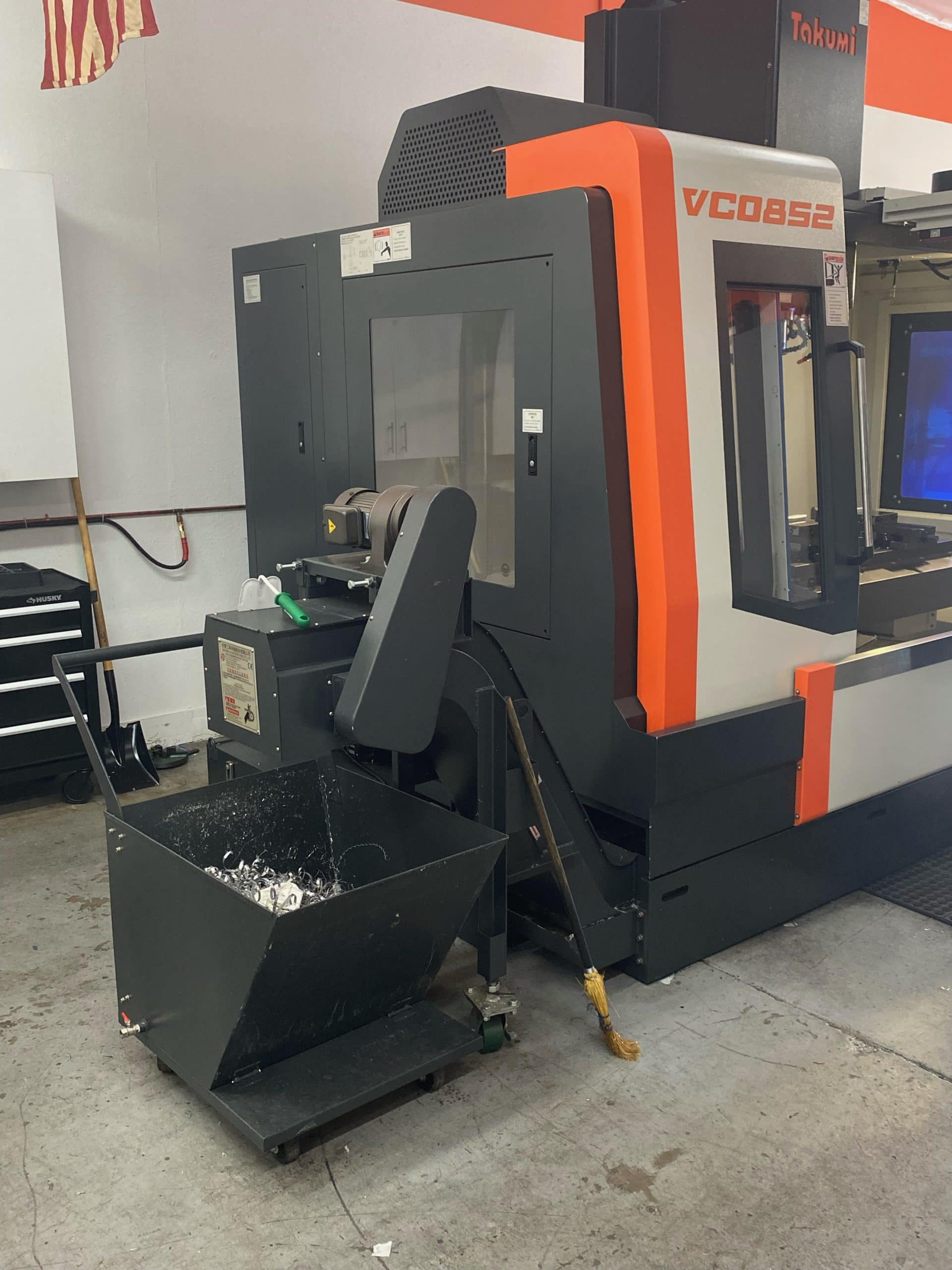 Takumi VC0852 CNC VMC 2016- 4th Axis Wired, Chip Conveyor