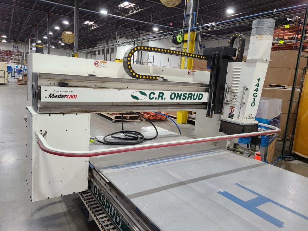 C.R. Onsrud 144G10 5'x12' Flat Table 3-Axis CNC Router, 2002 ...