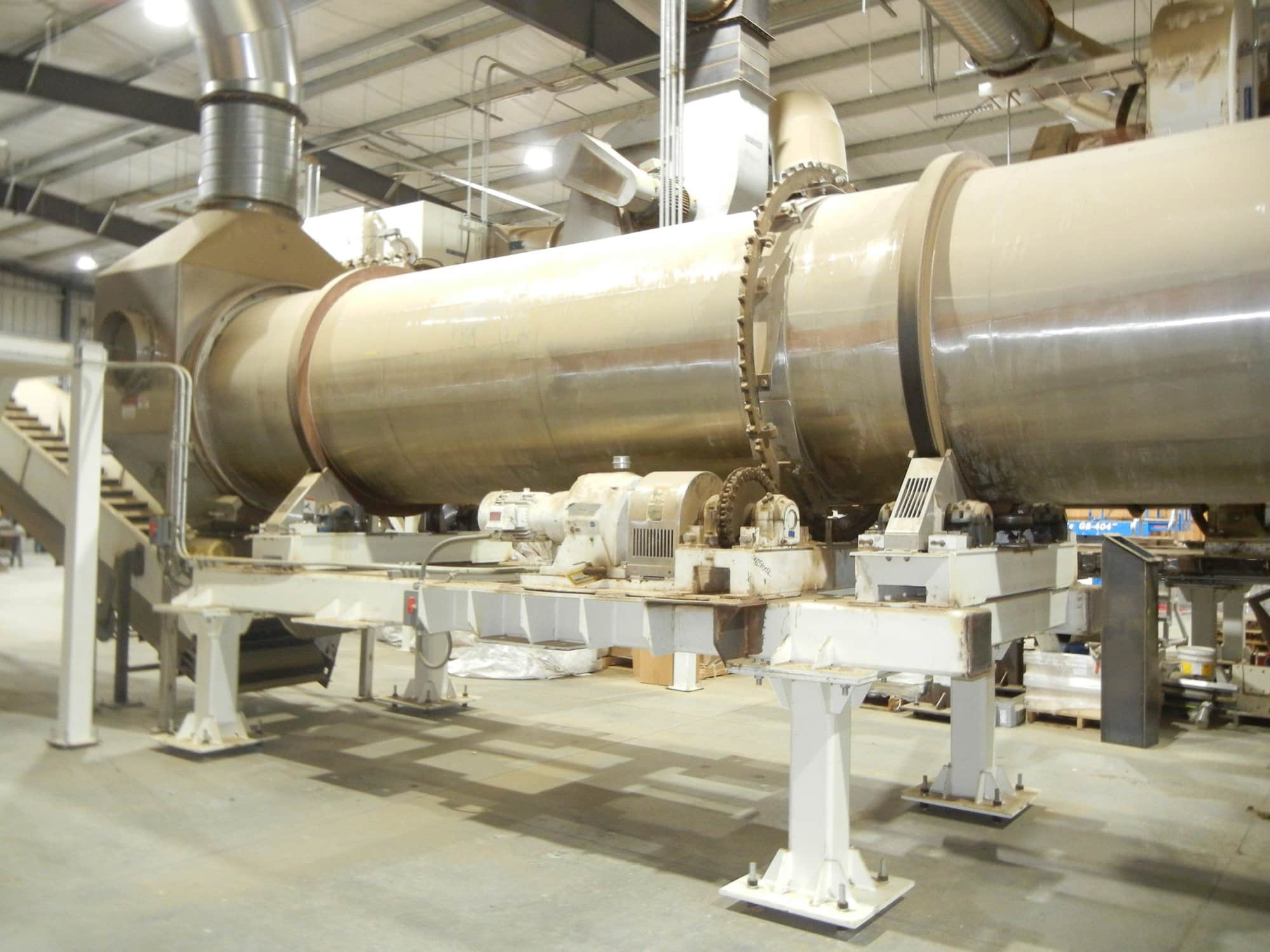 FMC LinkBelt RotoShell Stainless Steel Drum Dryer W/ Colmac Steam