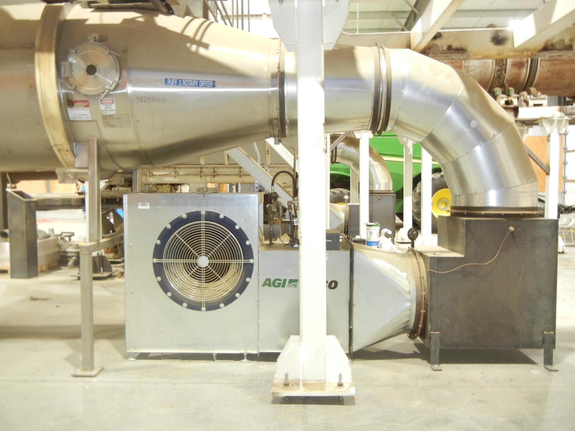 FMC LinkBelt RotoShell Stainless Steel Drum Dryer W/ Colmac Steam