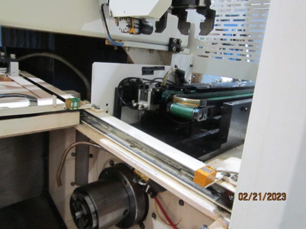 Takamaz XD-8 Twin Spindle CNC Lathe, 2003 - Fanuc Control, Robot Gantry Loaders, Parts Infeed Conveyors - Image 5