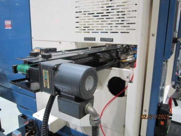Takamaz XD-8 Twin Spindle CNC Lathe, 2003 - Fanuc Control, Robot Gantry Loaders, Parts Infeed Conveyors - Image 10