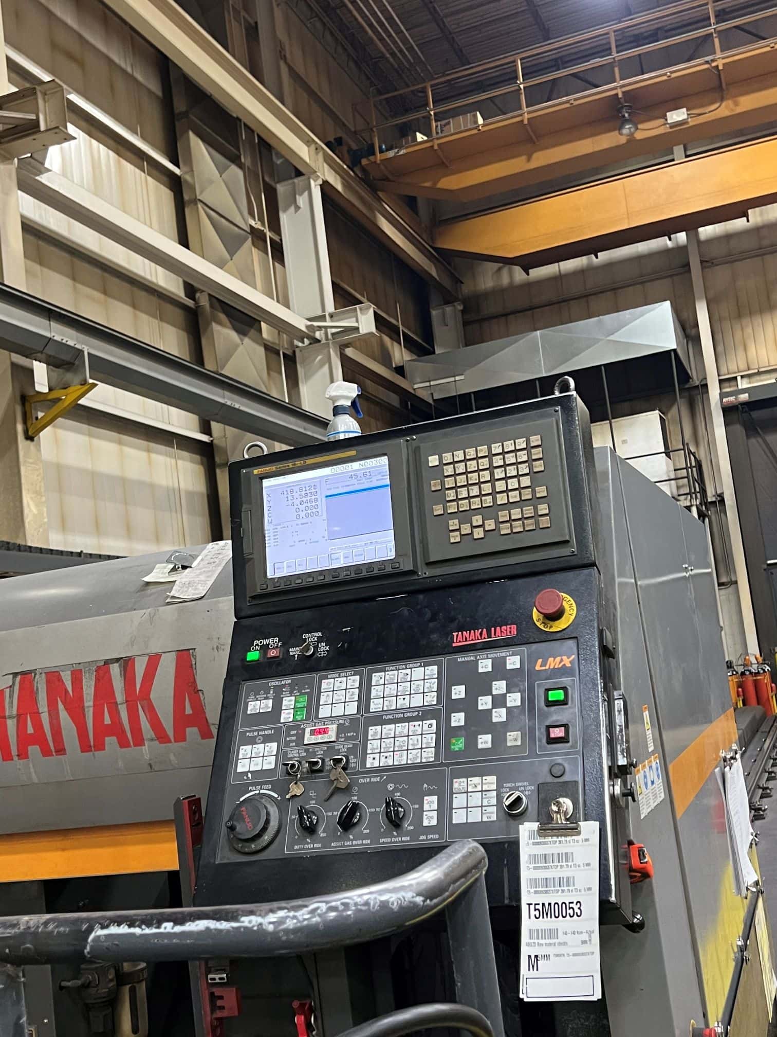 6000 Watt Tanaka LMX VII-TF6000 CO2 Laser, 2008 - 13' x 84' - Image 9