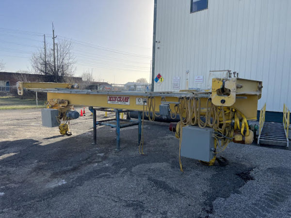 10 Ton 24' Dixie Overhead Underhung Bridge Crane - Hoist and Pendant Control Included