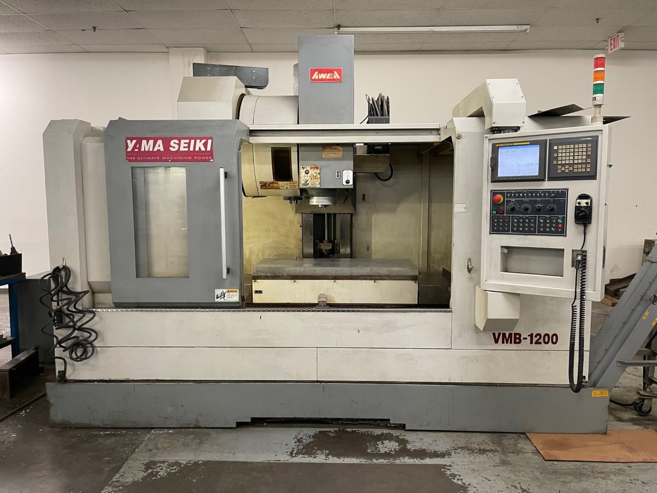 Yama Seiki VMB-1200 VMC, 2007 - Fanuc Control, Chip Conveyor