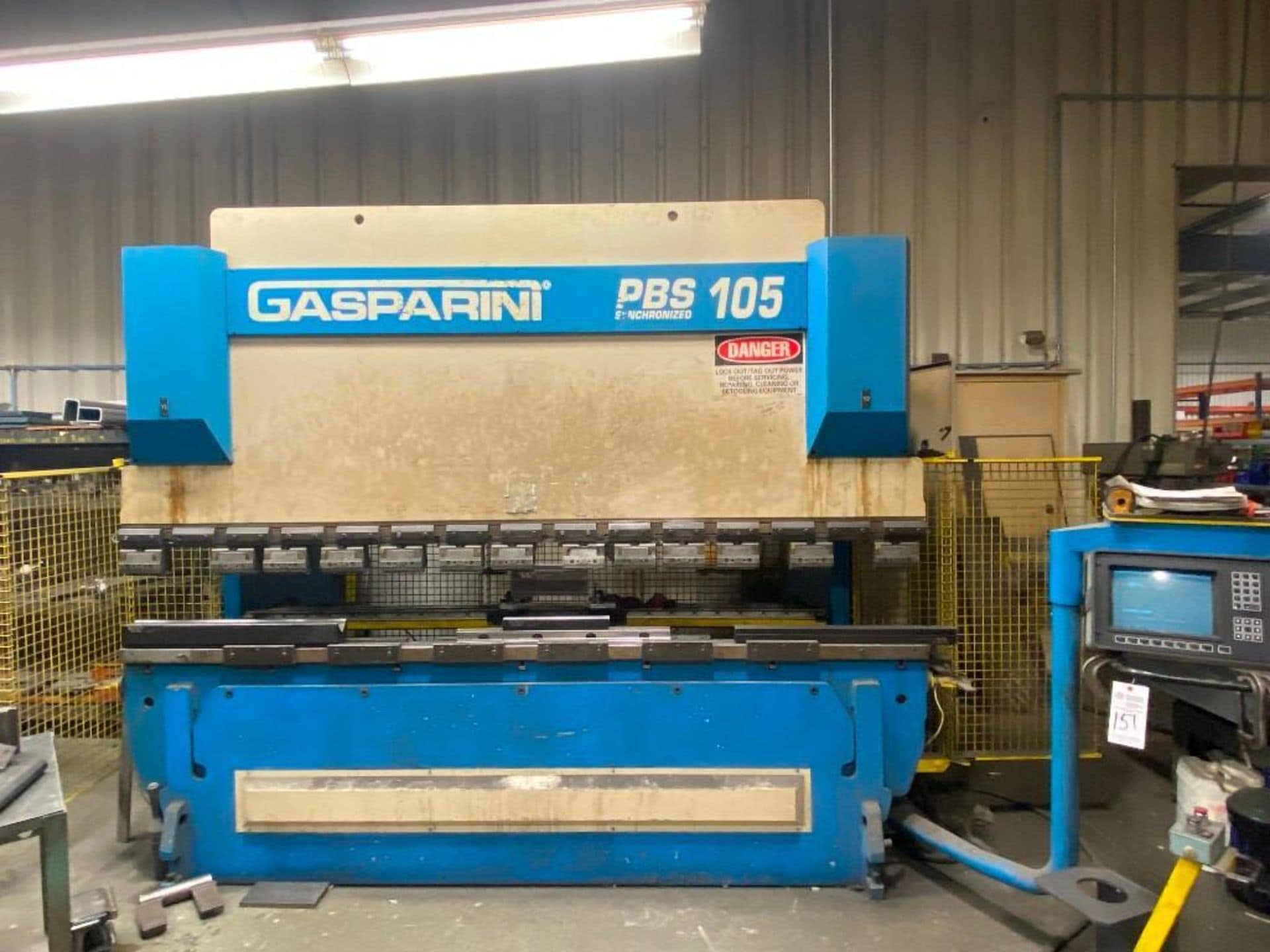 gasparini pbs 105 press brake 110 ton by 10ft cnc control