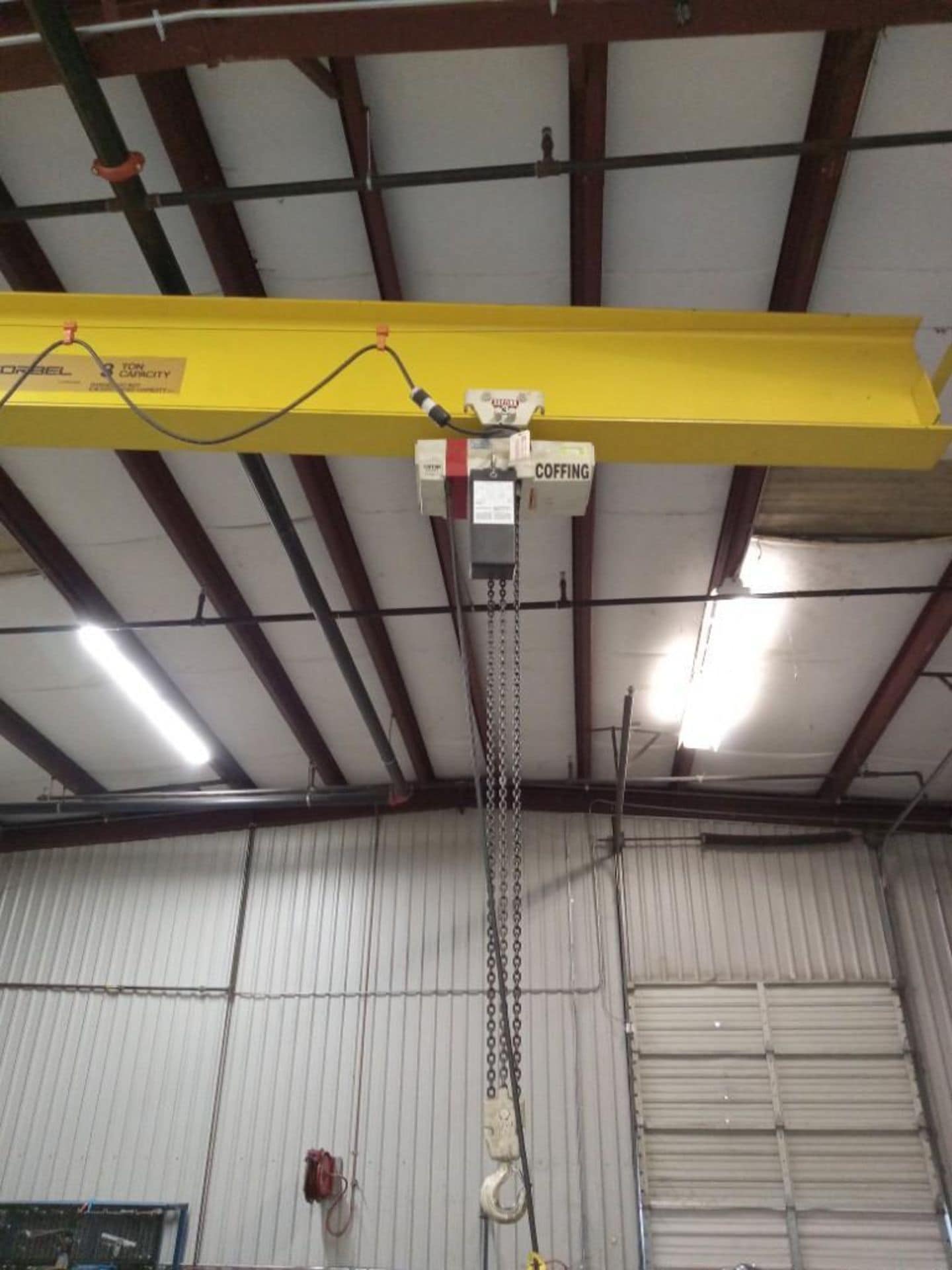 gorbel 3 ton crane and coffing electric chain hoist