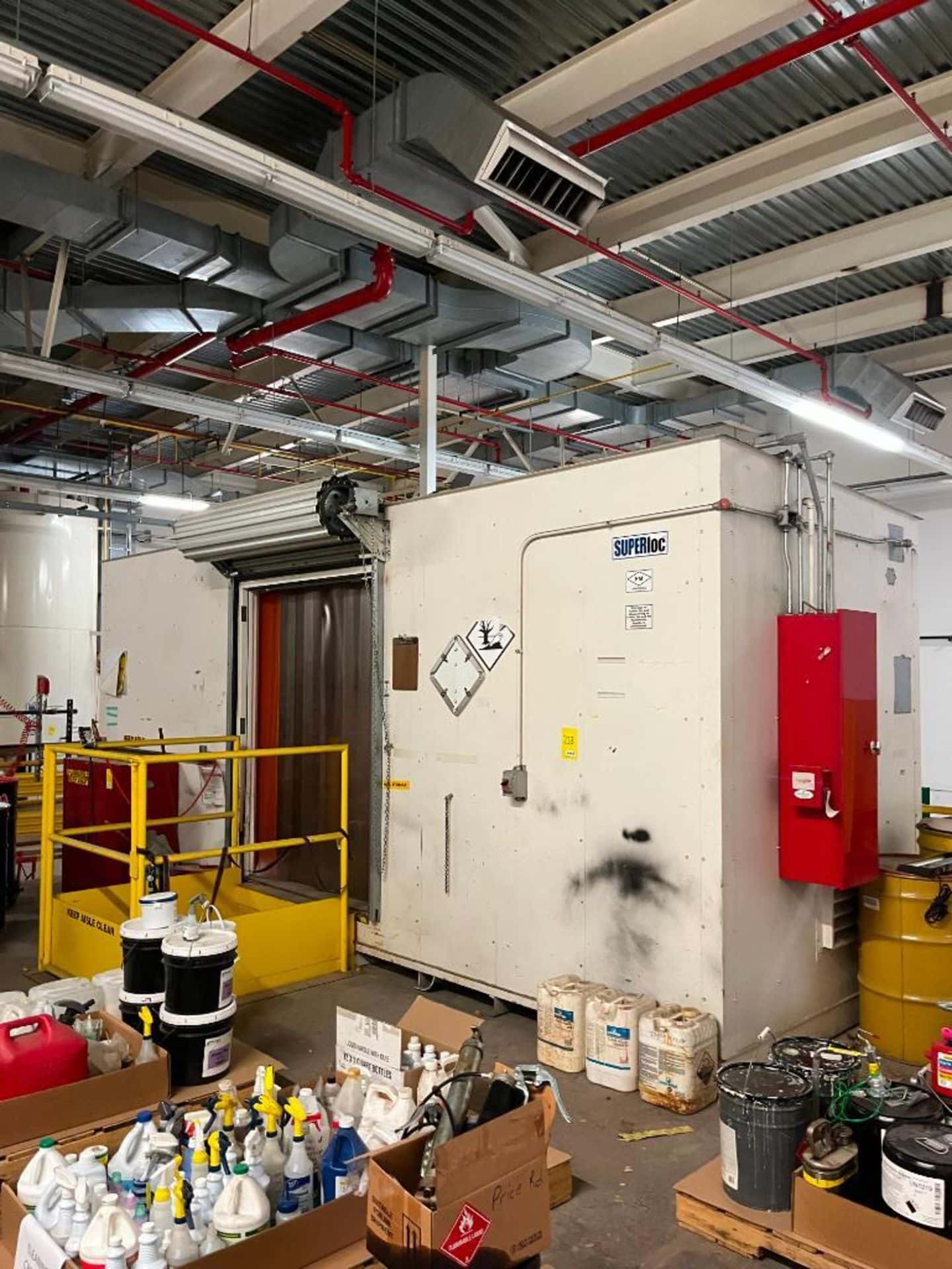 superloc flmmable liquid storage room air conditioned with 5 foot roll up door