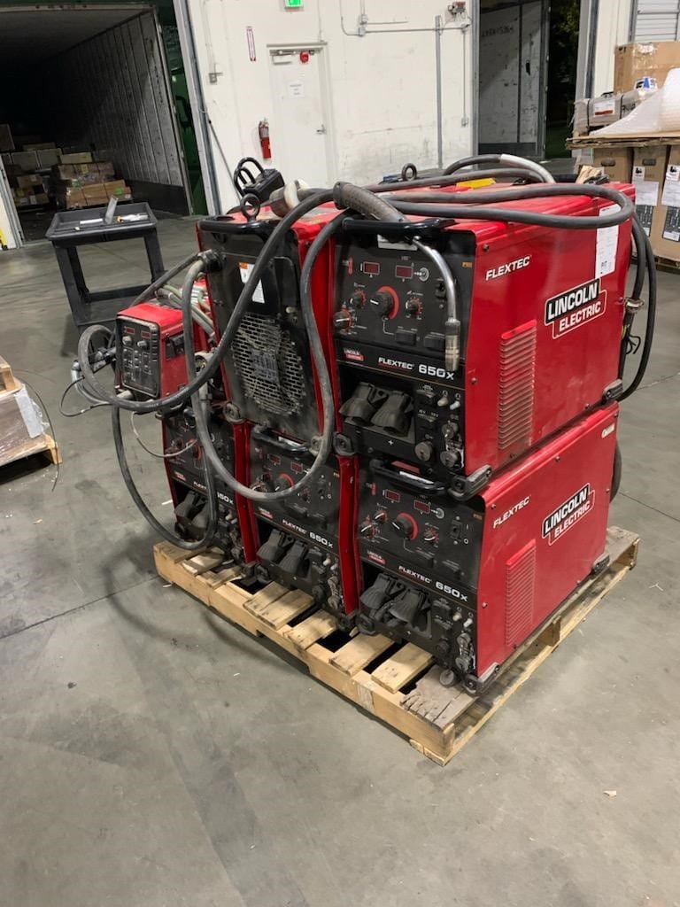 5) Lincoln Electric 650X Welders and (1) Lincoln Electric Flex Feed Feeder  - Revelation Machinery