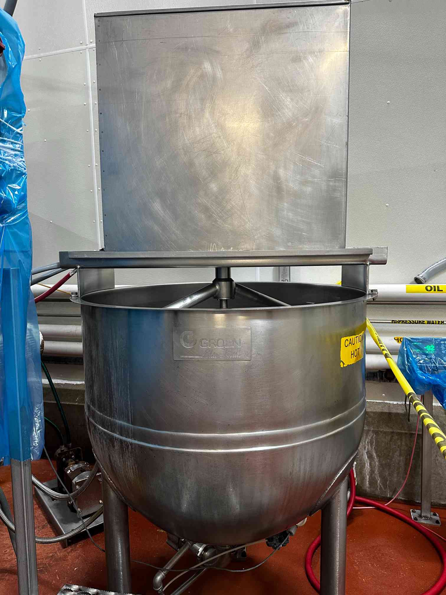 150 Gallon Groen ENEM-150 Stainless Steel Jacketed Kettle Mixer, 1998 ...