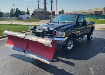 2004 ford f-350 4x4 diesel plow truck with western mvp multiposition plow