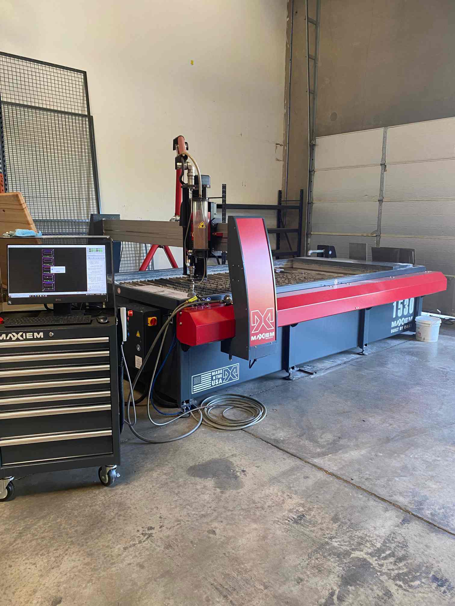 6' x 12' Omax 1530 Maxiem Waterjet 60,000 PSI