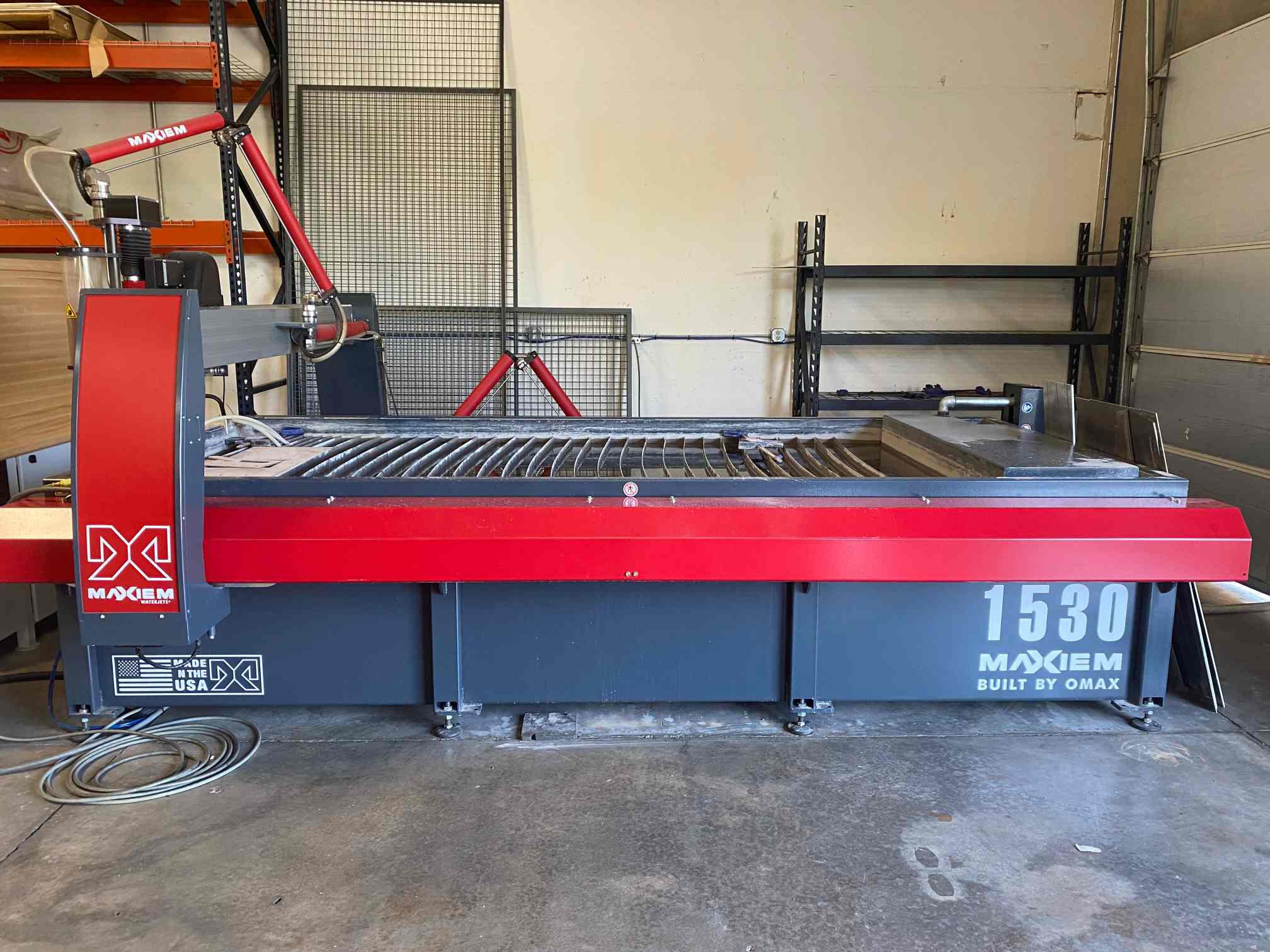 6' x 12' Omax 1530 Maxiem Waterjet 60,000 PSI, 2022 - Low Hours, 50 HP ...