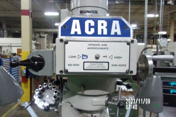 Acra AM-2V Vertical Milling Machine