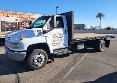 gmc c5500 duramax flatbed truck with leather seats
