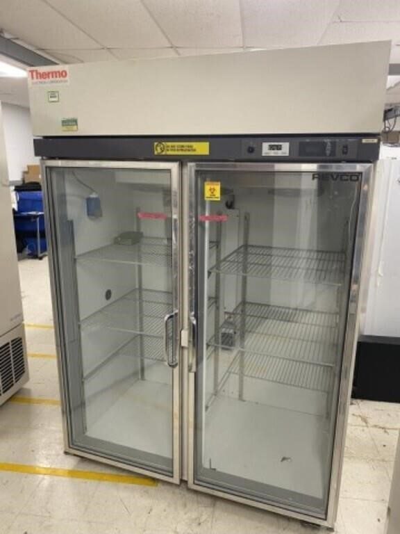 thermo electron model rec5004a21 double glass door refrigerator