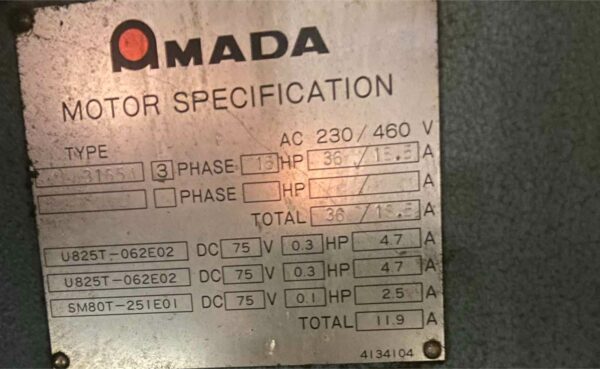 125 Ton x 10' Amada RG-125 Press Brake