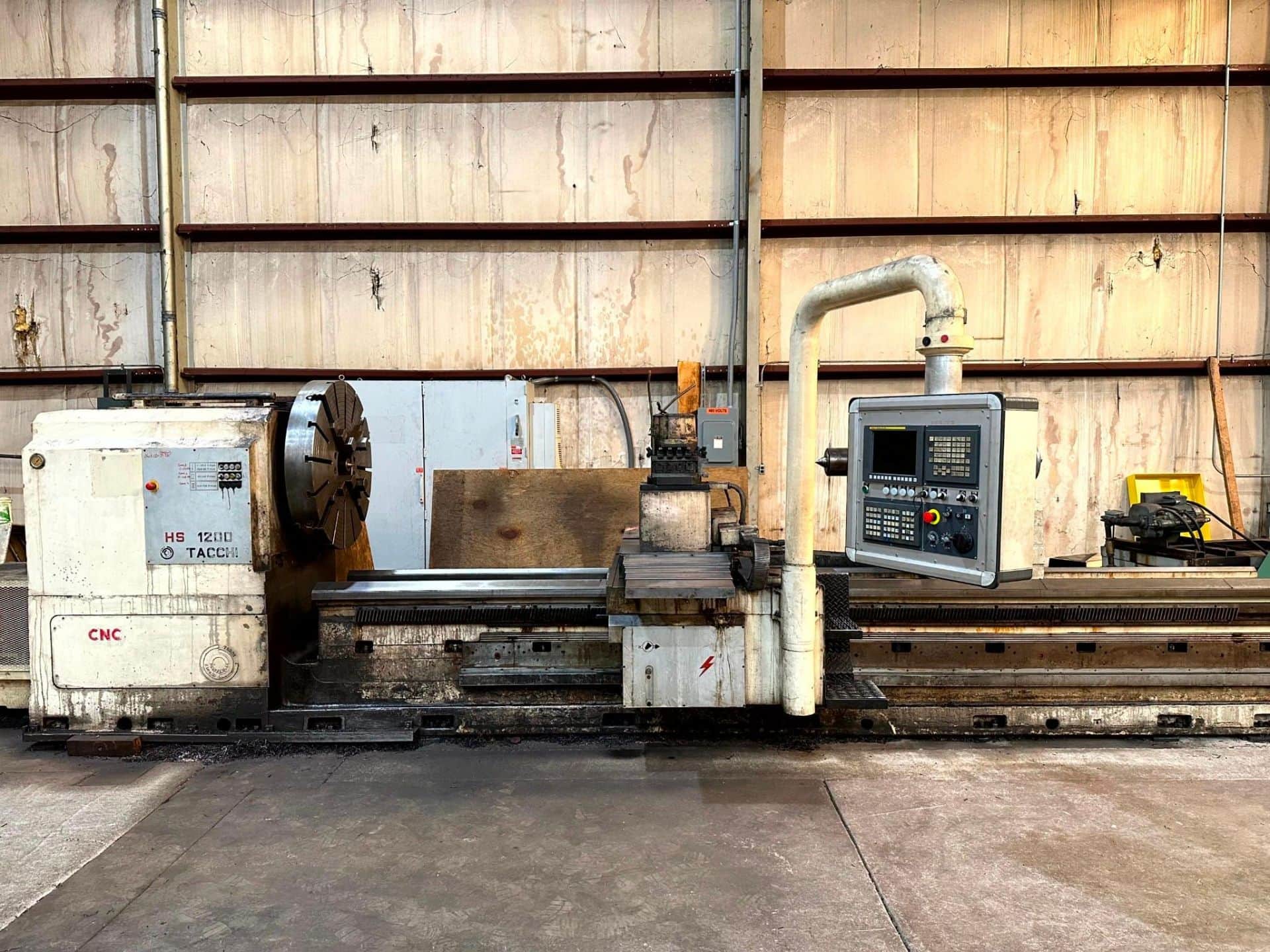 tacchi hs 1200 53 inches x 157 inches 236 inches cnc sliding gap lathe 2013