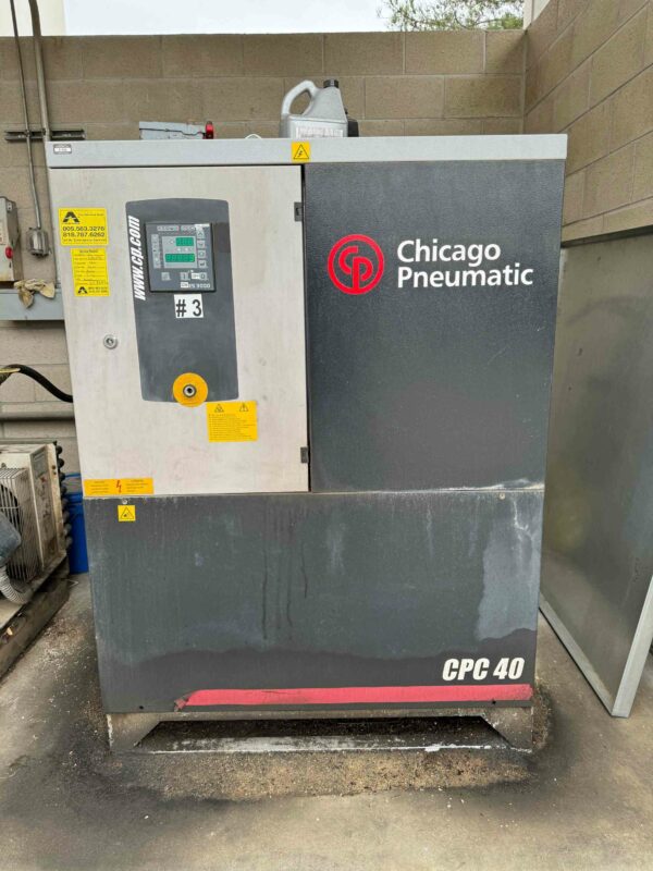 40 HP Chicago Pneumatic CPC 40 Air Compressor w/ Dryer