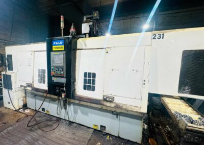 2007 fuji tnw-35tr 6-axis twin spindle live tool lathe with gantry robot