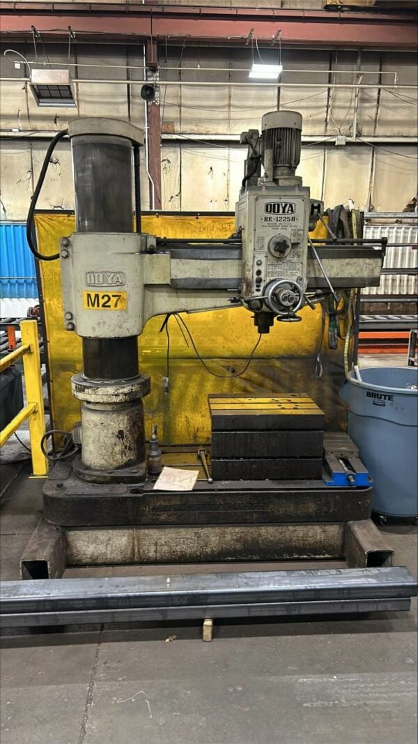 4' x 13" Ooya, RE-1225H, Radial Arm Drill, With Box Table