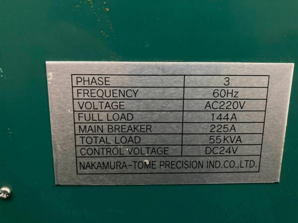 Nakamura-Tome WT-250 CNC Lathe