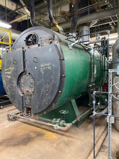 250 HP Johnston PFTA-250-4LG-15S Low Pressure Steam Boiler, 1992 ...