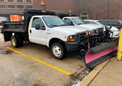ford f-350 single axle dump truck with snowplow