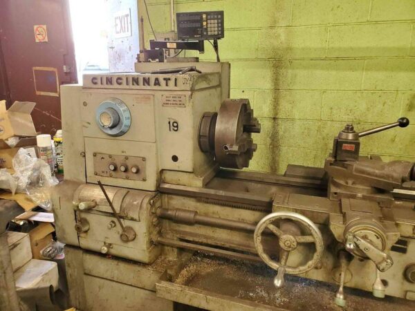 Cincinnati Engine Lathe, Model 19, 19"x96", DRO, Taper Attachement