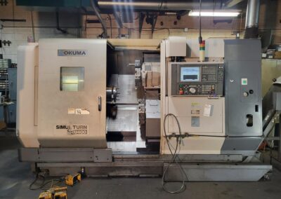 2005 okuma simulturn lu-400 2sc 650 dual turret cnc turning center