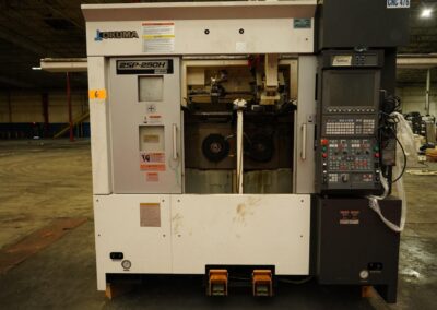 017 okuma 2sp-250h twin spindle town turret cnc lathe with robot loader 4