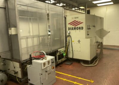 itw gema diamond powder booth system with gema optiflex automatic a1 control system