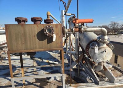 300 gallon insulated stainless steel single pass condenser w feed tank