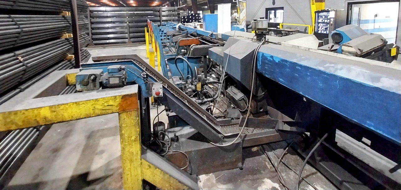 Bewo Model FCH-85-M Automatic Upstroking Circular Saw, 2006 - Bunker Loading, Brush Deburring - Image 5