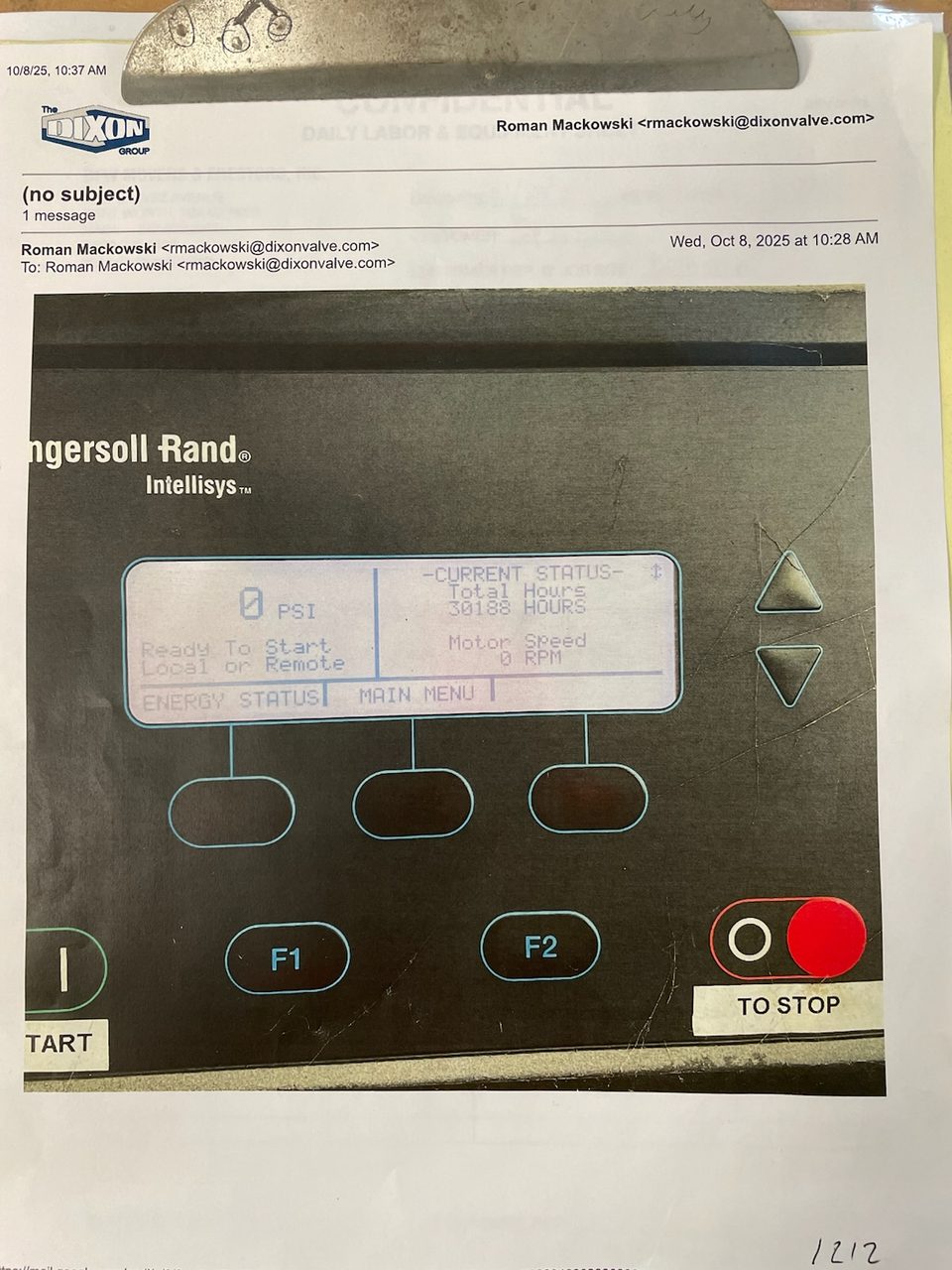 75 HP Ingersoll Rand IRN75H-CC Compressor, 2007 - VSD & Dryer