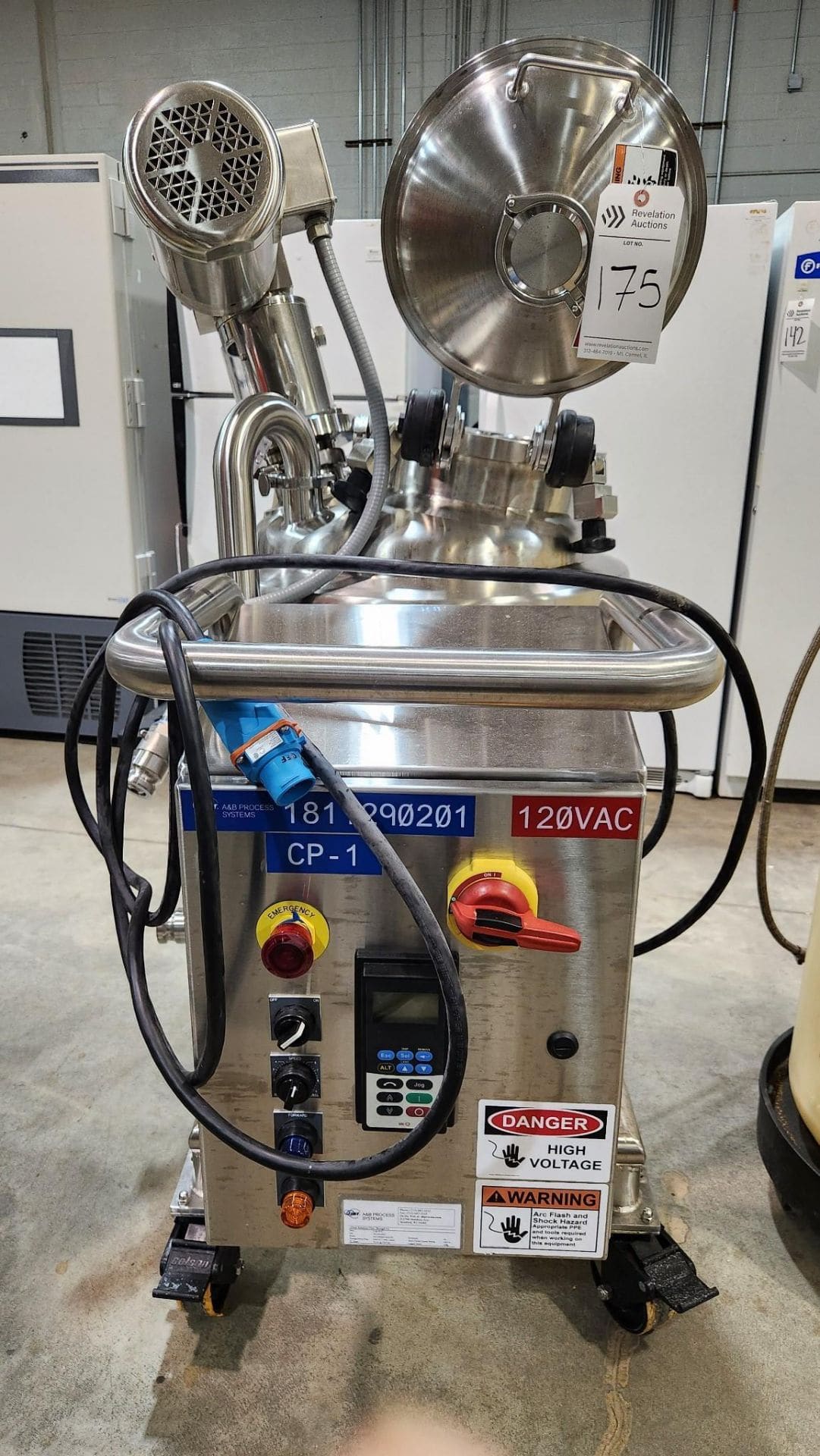 a&b process systems 40 gallon jacketed 316l stainless steel reactor